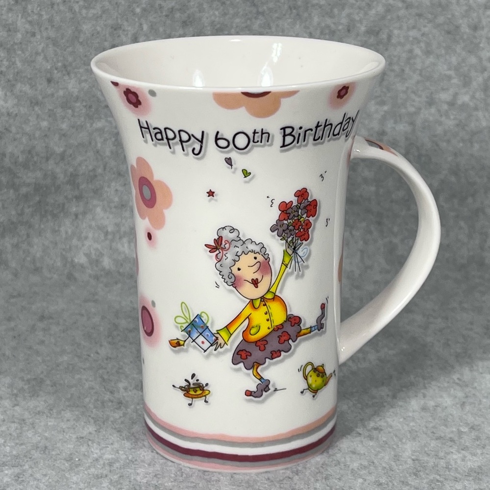 Designer Greeting Mug Tooti Fruiti Novelty Happy 60th Birthday Girl Grandma 2007